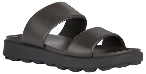 Geox Herren U SPHERICA EC6 A Slide Sandal, Dark Brown, 39 EU von Geox