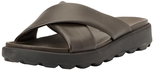 Geox Herren U SPHERICA EC6 B Slide Sandal, Dark Brown, 43 EU von Geox