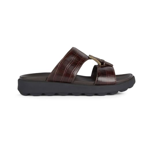 Geox Herren U SPHERICA EC6 D Slide Sandal, Dark Brown, 42 EU von Geox