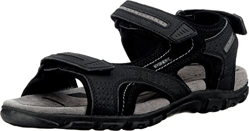 Geox Herren U Sandal Strada D Riemchensandalen, Schwarz Black Stone C9310, 46 EU von Geox