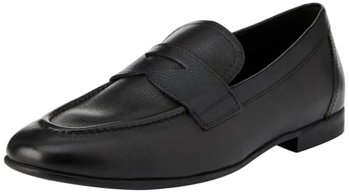 Geox Herren U Sapienza A Loafer, Black, 43 EU von Geox