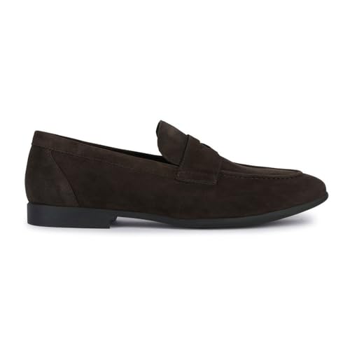 Geox Herren U Sapienza A Loafer, DK Brown, 43 EU von Geox