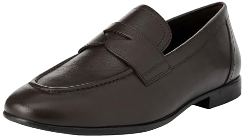 Geox Herren U Sapienza A Loafer, Dark Brown, 40 EU von Geox