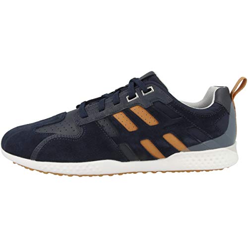 Geox Herren U Snake.2 B SNEAKERS, Navy Orange, 42 EU von Geox