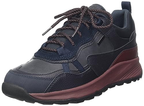 Geox Herren U TERRESTRE B ABX C Sneaker, Navy/Bordeaux, 43 EU von Geox