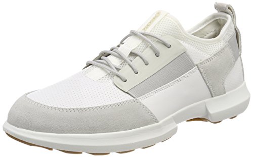 Geox Herren U TRACCIA A Sneaker, Weiß (Papyrus/White) von Geox