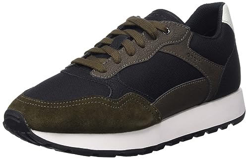 Geox Herren U VICENDA D Sneaker, Black/Military, 44 EU von Geox