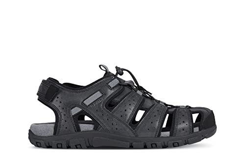 Geox Herren UOMO SANDAL STRADA B, Schwarz (Black C9999), 45 EU von Geox