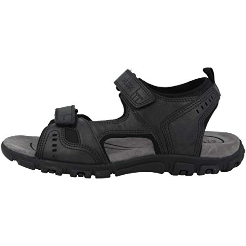 Geox Herren Uomo Sandal Strada A Sandalen 43 EU Schwarz von Geox