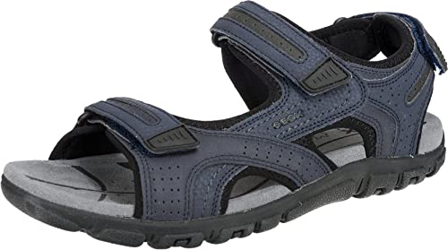 Geox Herren U Sandal Strada D Riemchensandalen, Blau Navy Dk Grey, 42 EU von Geox