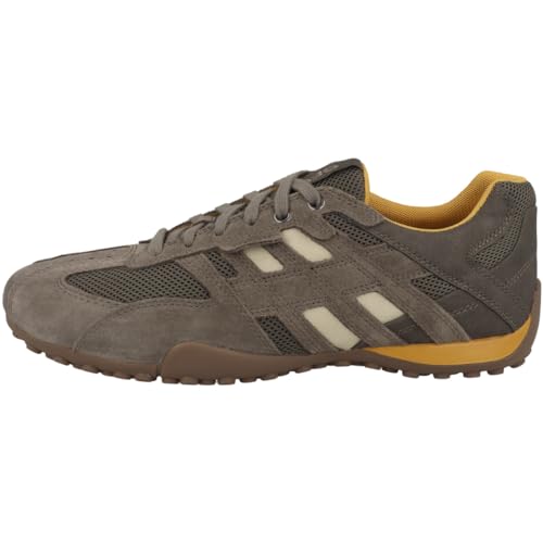 Geox Herren Uomo Snake A Sneaker, Dove Grey/LT Taupe, 45 EU von Geox