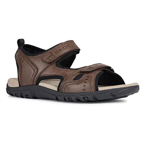 Geox Herren Uomo Sandal Strada A Sandalen 45 EU Braun Coffee C6009 von Geox