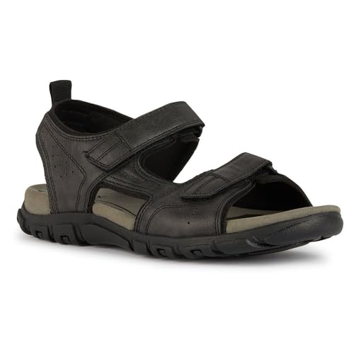 Geox Herren Uomo Strada B Sport Sandal, Black, 47 EU von Geox
