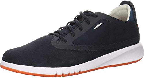 Geox Herren Veloursleder-Aerantis-Trainer Marine 43 von Geox
