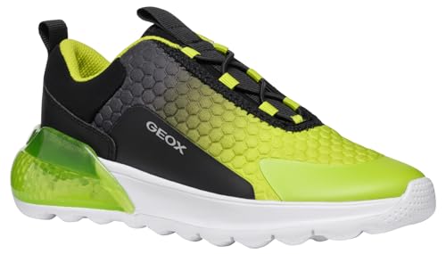 Geox Jungen J Activart Illuminus Sneaker, Black Lime, 38 EU Geox Jungen J Activart Illuminus Sneaker, Black Lime, 38 EU von Geox