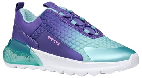 Geox J ACTIVART ILLUMINUS Sneaker, DK Violet/Aqua, 30 EU Geox J ACTIVART ILLUMINUS Sneaker, DK Violet/Aqua, 30 EU von Geox