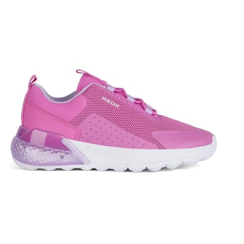 Geox J ACTIVART ILLUMINUS Sneaker, Fuchsia/Lilac, 36 EU von Geox