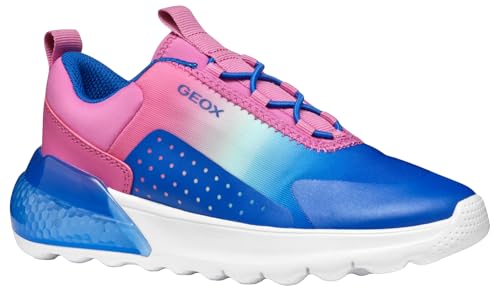 Geox J ACTIVART ILLUMINUS Sneaker, Fuchsia/Royal, 26 EU von Geox