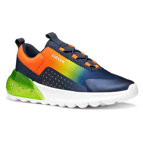 Geox Jungen J Activart Illuminus Sneaker, Navy Lime, 26 EU Geox Jungen J Activart Illuminus Sneaker, Navy Lime, 26 EU von Geox