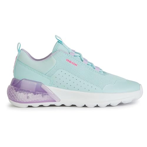 Geox J ACTIVART ILLUMINUS Sneaker, WATERSEA/Lilac, 29 EU von Geox