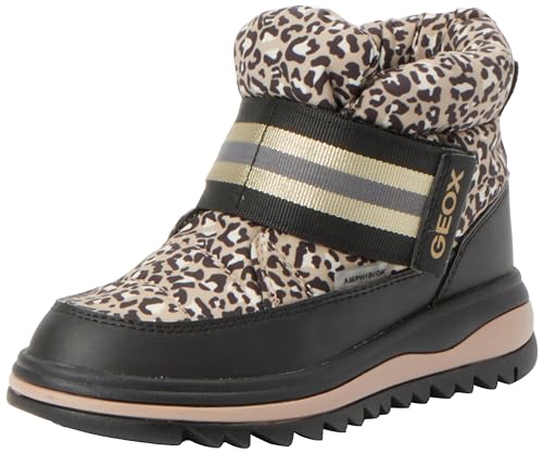 Geox J ADELHIDE Girl B AB Ankle Boot, Black/Gold, 28 EU von Geox