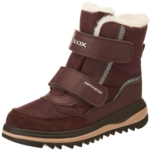 Geox J ADELHIDE Girl B AB Ankle Boot, DK Burgundy, 30 EU von Geox