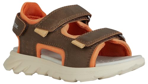 Geox J AIRADYUM BO Sandal, Brown/DK ORANGE, 25 EU von Geox