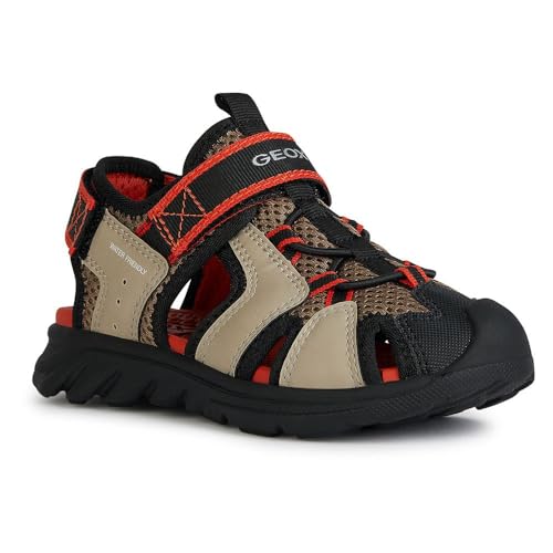 Geox J AIRADYUM BO Sandal, DK BEIGE/RED, 25 EU von Geox