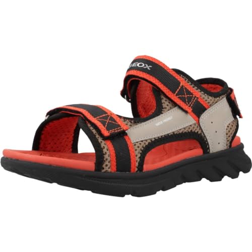 Geox J AIRADYUM BO Sandal, DK BEIGE/RED von Geox