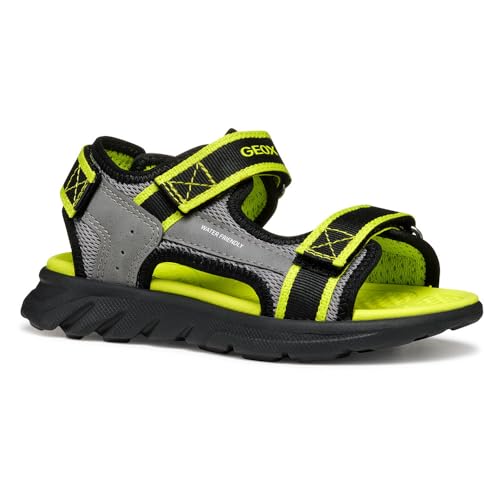 Geox J AIRADYUM BO Sandal, Grey/Lime, 37 EU Geox J AIRADYUM BO Sandal, Grey/Lime, 37 EU von Geox