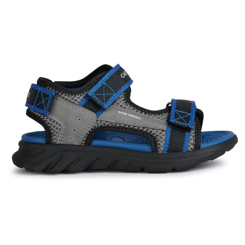 Geox J AIRADYUM BO Sandal, Grey/ROYAL, 28 EU von Geox