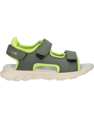 Geox J AIRADYUM BO Sandal, Military/Lime, 34 EU von Geox