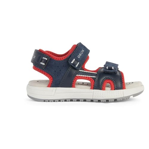 Geox J ALBEN Boy A Sandal, Navy/RED, 26 EU von Geox