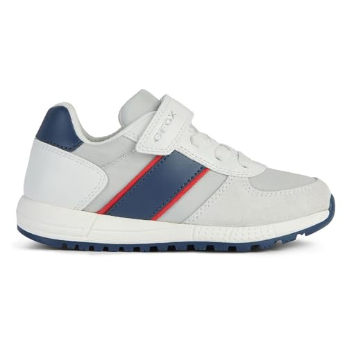 Geox J ALBEN Boy A Sneaker, White/Navy, 34 EU Geox J ALBEN Boy A Sneaker, White/Navy, 34 EU von Geox