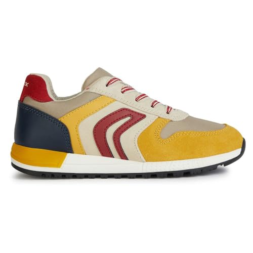 Geox J ALBEN Boy B Sneaker, BEIGE/Yellow, 30 EU von Geox