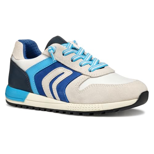 Geox J ALBEN Boy B Sneaker, White/Royal, 35 EU Geox J ALBEN Boy B Sneaker, White/Royal, 35 EU von Geox