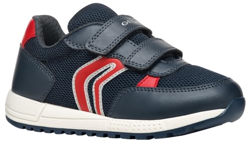 Geox J ALBEN Boy C Sneaker, Navy/Red, 35 EU Geox J ALBEN Boy C Sneaker, Navy/Red, 35 EU von Geox
