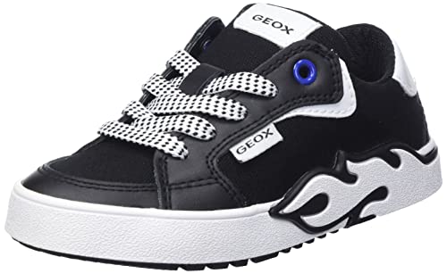 Geox J ALPHABEET Boy Sneaker, Black/White, 25 EU von Geox