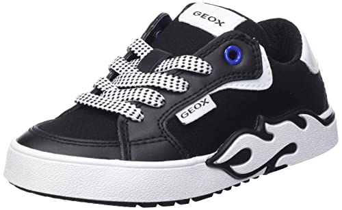 Geox J ALPHABEET Boy Sneaker, Black/White, 38 EU von Geox