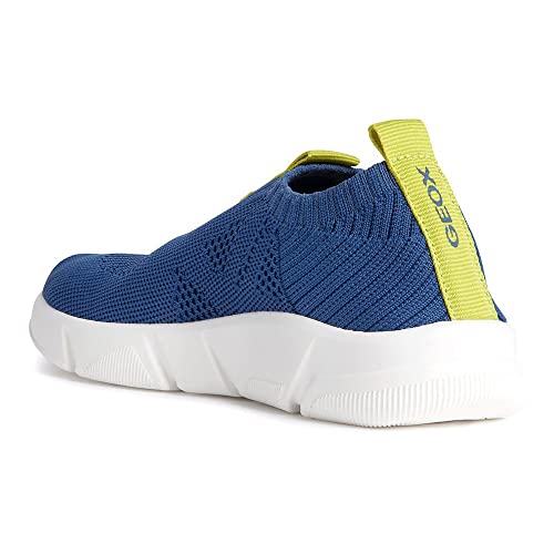 Geox J ARIL Boy Sneaker, AVIO/Lime, 35 EU von Geox