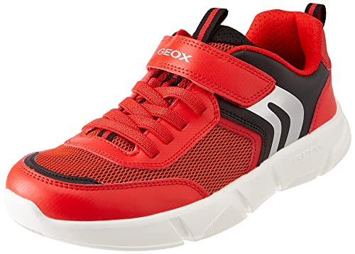 Geox J ARIL Boy Sneaker, RED/Black, 24 EU von Geox