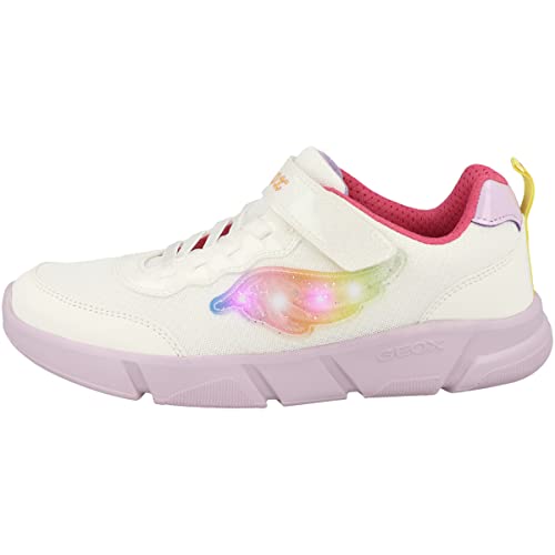 Geox Jungen Mädchen J ARIL Girl Sneaker, White/Multicolor, 24 EU von Geox