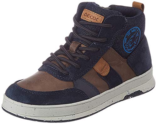 Geox J ASTUTO Boy D Sneaker, (Coffee/Navy), 34 EU von Geox