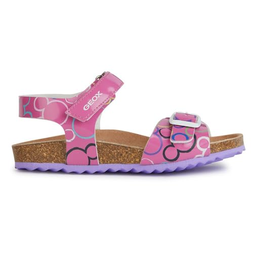 Geox J Adriel Girl C Sandal, Fuchsia/Multicolor, 32 EU von Geox