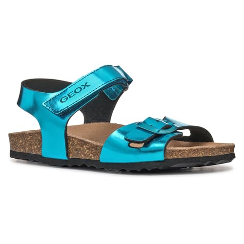 Geox J Adriel Girl C Sandal, Turquoise, 26 EU von Geox