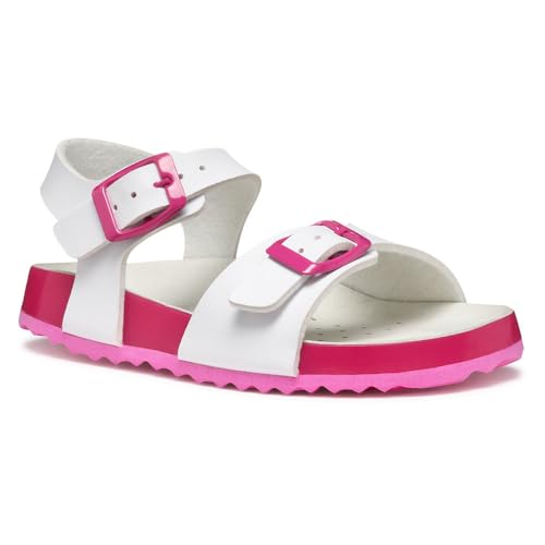 Geox J Adriel Girl I Sandal, White/Fuchsia, 32 EU Geox J Adriel Girl I Sandal, White/Fuchsia, 32 EU von Geox