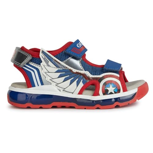 Geox J Android Boy Sandal, Blue/RED, 26 EU von Geox