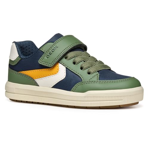 Geox J Arzach Boy A Sneaker, Blue/Green, 24 EU von Geox