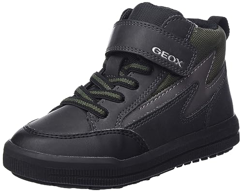 Geox J Arzach Boy F Sneaker, Black/Military, 25 EU von Geox