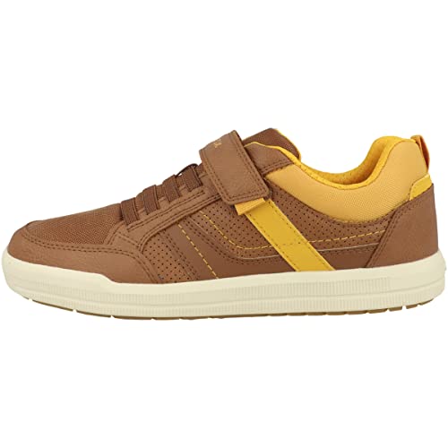 Geox Herren J Arzach Boy Sneaker, Cognac/DK Yellow, 37 EU von Geox